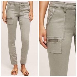 Anthro Hei Hei Utility Skinny Ankle Jeans in Gray